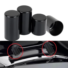 Quick Release Short Docking Hardware Point Cover Kit Fits for Harley Touring Road King Electra Street Glide Road Glide Softail Dyna Super Glide Sportster XL883 2009-2024 (Black#K2+2B)