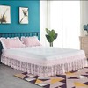 DREFEEL Lace Trimmed Elastic Bed Wrap, Easy Fit Dust Ruffle
