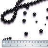 BEADIA Natural Black Onyx Stone Round Loose Semi Gemstone Beads