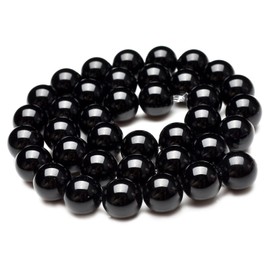 [Fukuenkaku] Onyx 0.2 inch (6 mm) 1 Row (Approx. 15.0 inches (38 cm)_R314 Natural Stone Power Stone Beads