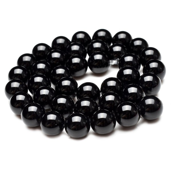 [Fukuenkaku] Onyx 0.2 inch (6 mm) 1 Row (Approx. 15.0 inches (38 cm)_R314 Natural Stone Power Stone Beads