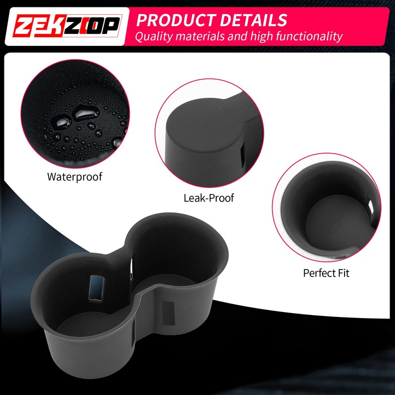 Zekzoop Cup Holder Compatible with 2021-2025 Toyota Venza Silicone Center