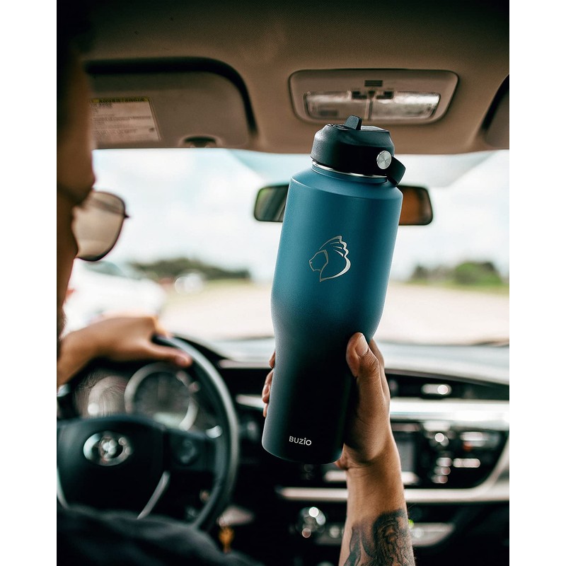 40oz Insulated Water Bottle Fits in Any Car Cup Holders,