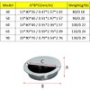 Round Stainless Steel 5 cm Silver Recessed Handle Inlet Handle