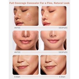 Erinde Crema Iluminadora Correctora del Color de Debajo de Los Ojos, Corrector Facial Resistente al Agua y de Cobertura Total Para Ojeras, Maquillaje de Cobertura Duradera Para Mujeres,#02