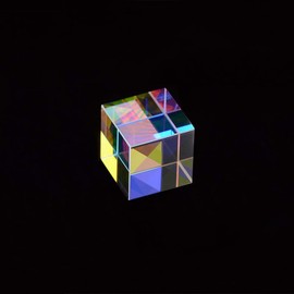 StayMax Dichroic X-Cube Prism RGB Dispersion Prism for Physics and Decoration with Storage Box