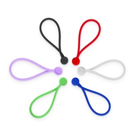 6 Pack Reusable Silicone Magnetic Cable Ties Twist Ties for Home/Office Cord Wrap, Cable Organizer, Magnetic Cord Holder, Cable Organizer Fridge Magnets - Perfect Smart Home Gadgets! 6 COLORS