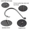 100 Pieces 4#~6/0 7384 High Carbon Steel Up-Turned Octopus Hooks