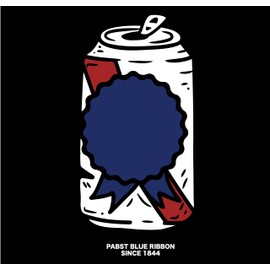 Pabst Blue Ribbon Bumper Car Sticker Set - 3 Pack (Small, Medium, Large) PBR Stickers for Beer Lovers - Indoor and Outdoor Durable Vinyl Sticker, Weather Resistant Vinyl Decals for Laptops & Coolers