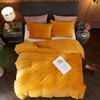 Ivellow Velvet Duvet Cover Queen Set Gold Velvet Duvet Cover