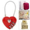 Love Heart Lock, Heart Shape 3 Digit Code Combination Luggage