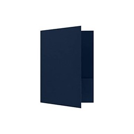 9 x 12 Presentation Folders in 100 lb. Nautical Blue Linen with 2 Pockets, Holder for Standard 8 1/2 x 11 Paper, Professional Documents, Brochures, School Reports, 100 Pack (Blue)