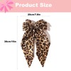 Large Leopard Hair Bow, Leopard Print Hair Bow Clips Silky