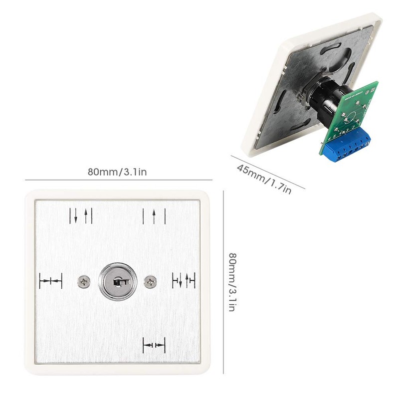 Heayzoki Automatic Door Access 5 Position Key Switch Aluminium Durable
