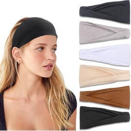 ETHEL Headbands for Women, Non-Slip, Premium Stretchy Head Bands Hair Accessories,Wear for Yoga, Fashion, Working Out, Travel or Running, 6 Pack, Boho (Neutral)