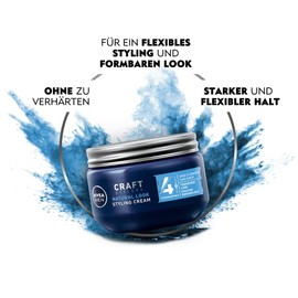 NIVEA Men Hair Gel, Styling Gel, 150 ml Jar, Styling Cream, Natural Look