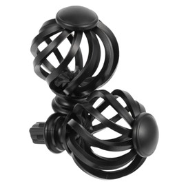 ABOOFAN 2pcs Bird Cage Curtain Rod End Cap Crystal Plastic