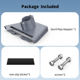 Starlink Gen 3 Pipe Adapter, Pole Mount Adapter Mounting Kit, for Starlink Gen 3 Dish V3 Kickstand Dishy, Grey