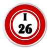 I 26 I26 Bingo Ball - 3" Sew/Iron On Patch