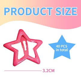40PCS Star Hair Clip Accessories Clips Snap Women Metal for Girls Cute Girl Hairpins Barrettes Women Girl