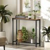 YATINEY Narrow Console Table, 2-Tier Small Sofa Table, 29.5" Thin