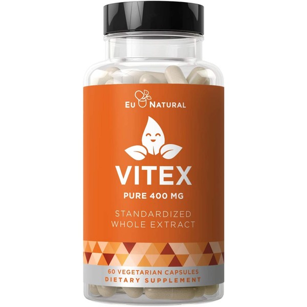 Vitex Pure 400 Mg Chasteberry – Natural PMS Support, Balance Hormones, Regulate Your Cycle, Promote Skin Health – Full-Spectrum & Standardized – 60 Vegetarian Soft Capsules