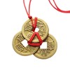 Brass Chinese Feng Shui Coins with Red String – 5