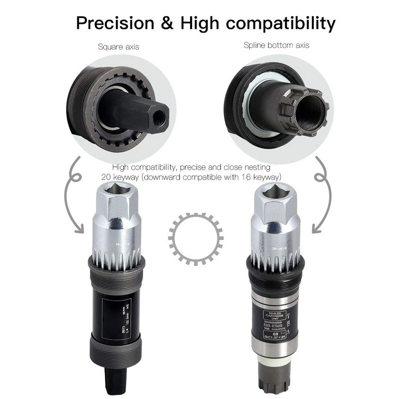 VGEBY Bottom Bracket Tool, Bicycle Bottom Bracket Removal Tool Anti-Drop