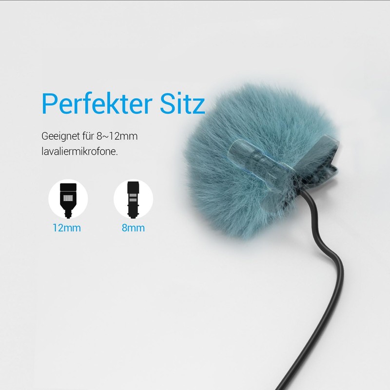 Cubilux Lavalier Microphone Windshields 9 Pack Furry Windshield Multicolor