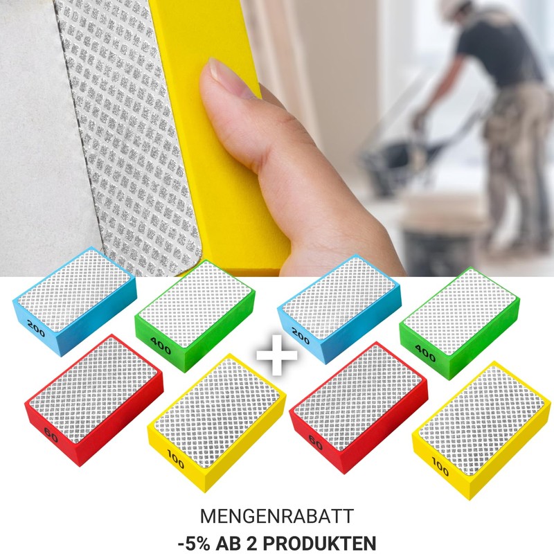 Glass Grinding x 4 Pieces Tile Grinding 60/100/200/400 Diamond Sanding