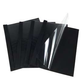 RAYSON TBC2346-100BK-US Thermal Binding Covers, Letter Size Black Binding Cover, 1/16in, 1/8in, 3/16in, 1/4in Multi-Size Pack of 100