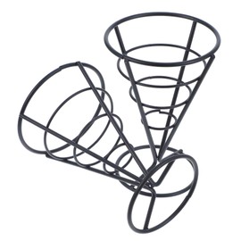 Veemoon 2pcs French Fries Holder Cone Basket Snack Stand for Fried Chicken and Appetizers Display Racks for Restaurant and Home Use