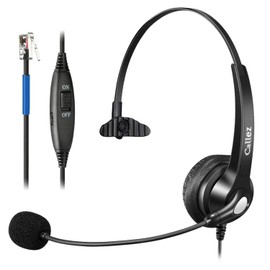 RJ9 Telephone Headset with Microphone Noise Cancelling, Landline Phone Headphones Mono for Cisco 8811 7811 7841 7861 7942G 8841 8845 8851 8861 6851 Office Call Center IP Phones, Crystal Clear Chat