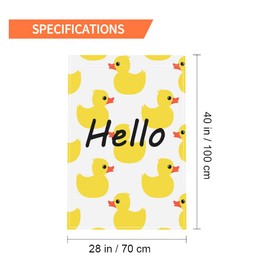 Moslion Hello Duck Garden Flag 28x40 Inch Toy For Baby Shower Kids Cute Animal House Lawn Flag Double Sided Banners for Home Outdoor Decoration MOSFLAGDEN-FBA-B20