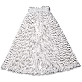 Rubbermaid Commercial Products Value Pro Small 16 OZ Cotton Wet Mop, 1" Headband, White, for General Purpose Floor Cleaning or One-Time Use