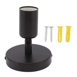 E26 E27 Wall Lamp Holder Modern Simple Wall Lamp Base for Bedroom Living Room Showcase 85‑265V Black