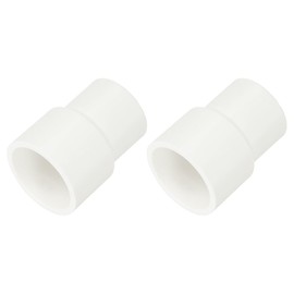 sourcing map 2 Pcs UPVC Reducer Pipe Fitting, 3/4" x1/2" PVC Straight Pipe Coupling Adapter Connector for Home Sewer Plumbing Water Line, White
