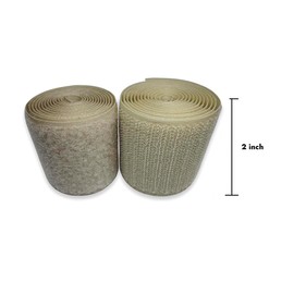 3/4 inch Wide Light Beige Sew on Hook and Loop Tape Non-Adhesive 1 Yd Length Tan Nylon Hook Loop Tape Fabric Fastener Set for Military Form Bags Clothes Shoes Backpacks DIY Craft