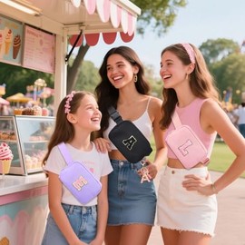 Riñonera cruzada para niñas y mujeres, de 8 a 12 años, para adolescentes, regalos de cumpleaños, paquete de cintura pequeña, paquete de riñonera para 
