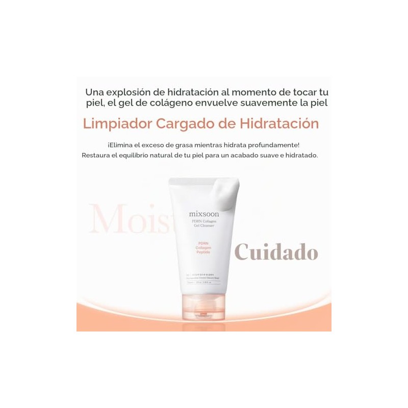 PDRN Collagen Gel Cleanser - Limpiador facial de bajo pH,