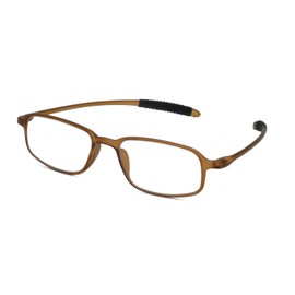 Calabria TR191 Flexie Sport Reading Glasses +2.00 Cream Soda Brown Men Women Readers Flexible Bending Italy Design