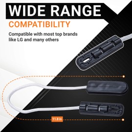 BlueStars 4933DD3001B Dishwasher Door Hinge Cable Assembly Replacement Parts - Compatible for LG Dishwashers - Replaces 4933DD3001A PS3524406 AP4511304 - Pack of 2