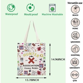 Anime Fan Gift Hunter Association Inspire Tote Bag Manga Handbag Fighter Japanese Anime Fan Shopping Bag (X Association CA)