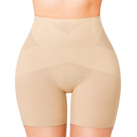 Gotoly Shapewear Tummy Control Mid-Waist Body Shaper Shorts Butt Lifting Panties Shapewear Shorts (Beige,X-Large)