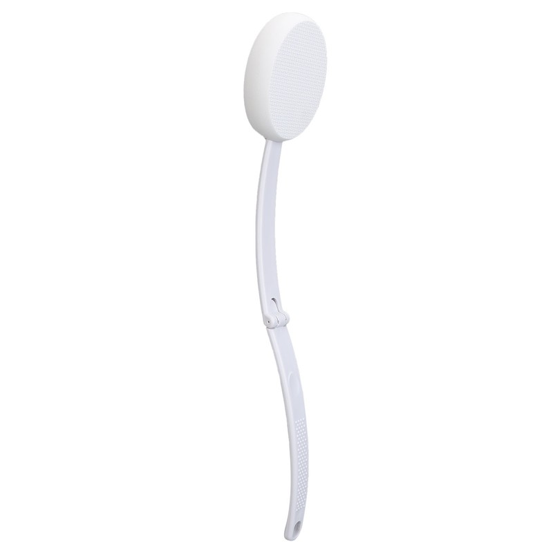 Folding Curved Handle Bath Brush with 2 Heads Anti Slip