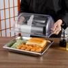 Ciieeo Clear Acrylic Dome Cover Rectangle Roll Top Bread Basket