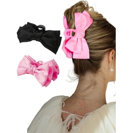 juyght Hair Bows Claw Clip for Women Girls,Strong and stable Big Bows Hair Clips,Nonslip Bows Claw Clips for Women,Bow Clips for Women,Bow Clips with Soft Bow Knot For Thin Thick Curly straight Hair