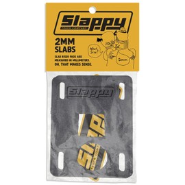 Slappy Skateboard Risers Slappy Slabs Black 2mm