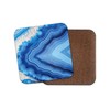 1 x Blue Agate Crystal Coaster - Aqua Stone Mum