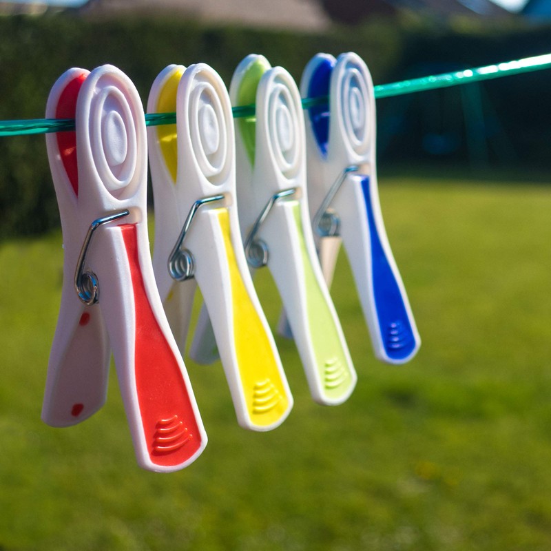 HANGERWORLD Pack of 48 Strong 8cm Plastic Clothes Washing Line